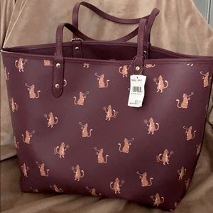 NWT Coach Party Cat tote